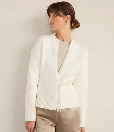 Haven Well Within Chunky Cotton Blend Belted Cardigan