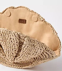 Raffia Seashell Clutch Bag