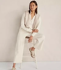 Haven Well Within Organic Cotton Waffle Johnny Collar Top