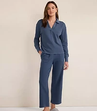 Haven Well Within Organic Cotton Waffle Johnny Collar Top