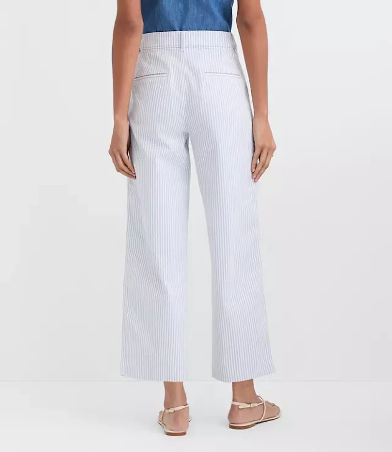 Curvy Palmer Wide Leg Crop Pants Stripe