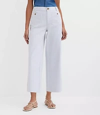 Curvy Palmer Wide Leg Crop Pants Stripe