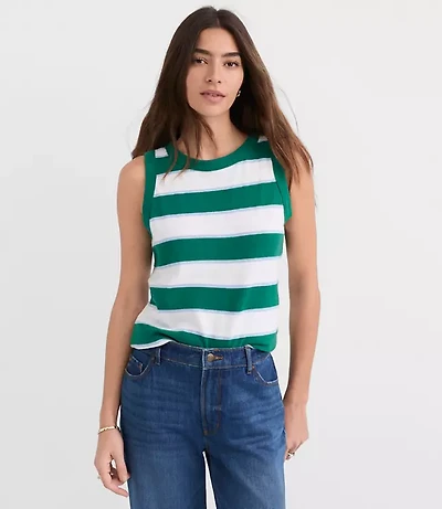 Petite Striped Harbor Tank Top