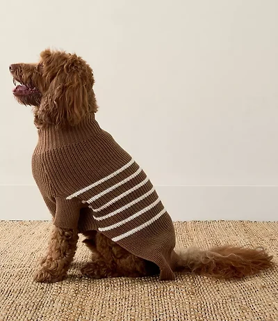 Haven Well Within Organic Cotton Striped Dog Sweater