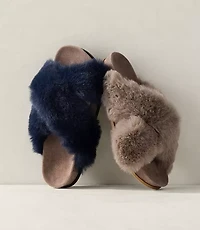 Haven Well Within Faux Fur Criss Cross Molded Slippers