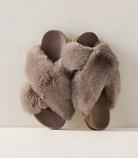 Haven Well Within Faux Fur Criss Cross Molded Slippers