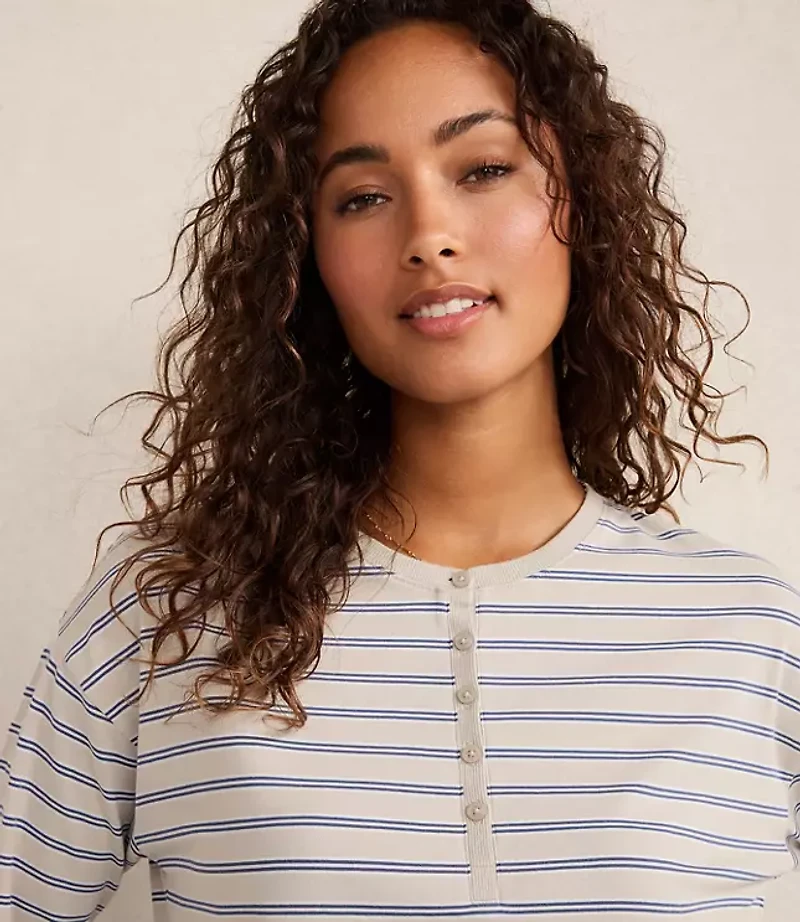 Haven Well Within Organic Cotton Jersey Stripe Henley