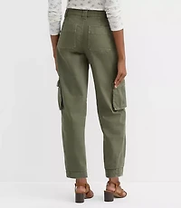 Petite Cargo Barrel Pants Twill