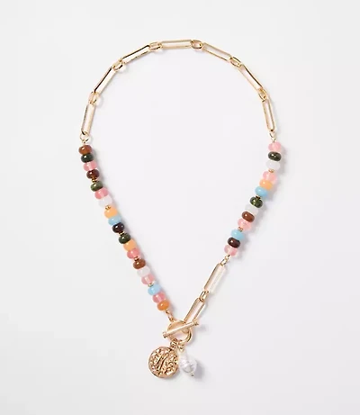 Beaded Chunky Statement Necklace