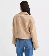 Floral Embroidered Twill Jacket