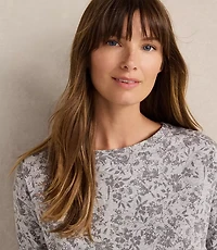 Haven Well Within Organic Cotton Jersey Muted Floral Bateau Neck Tee