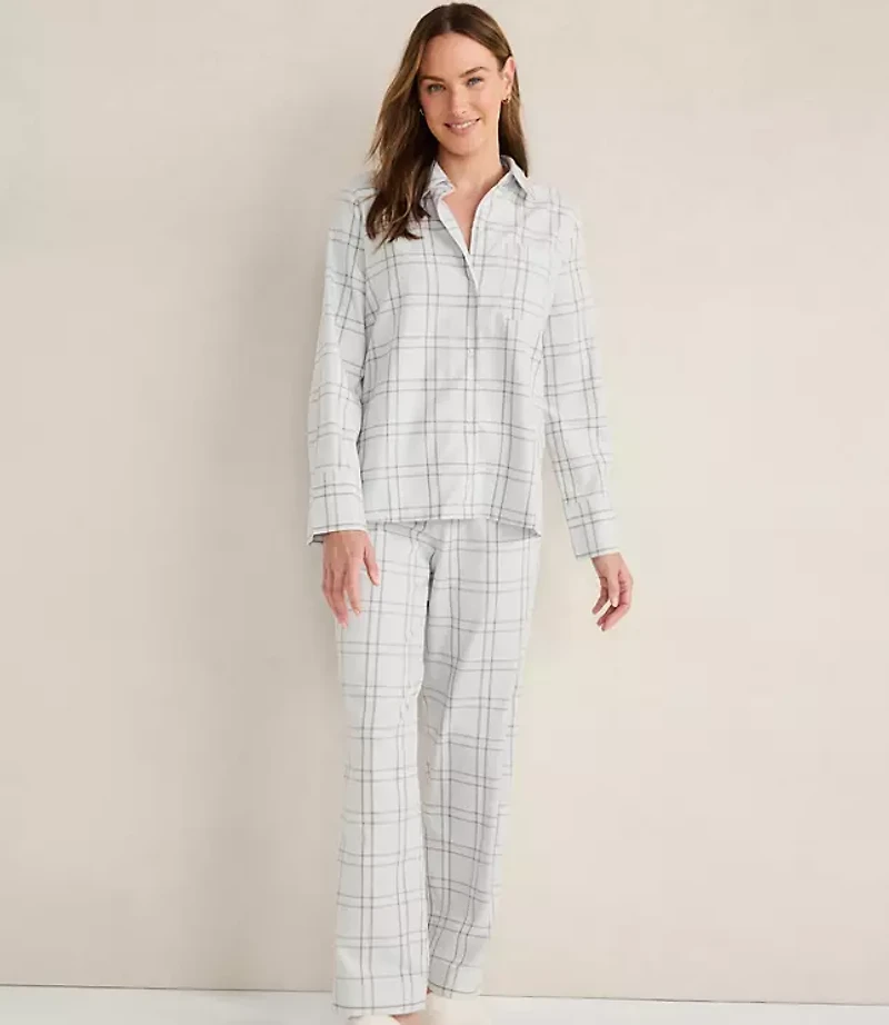 Haven Well Within Lightweight Flannel Windowpane Pajama Pants