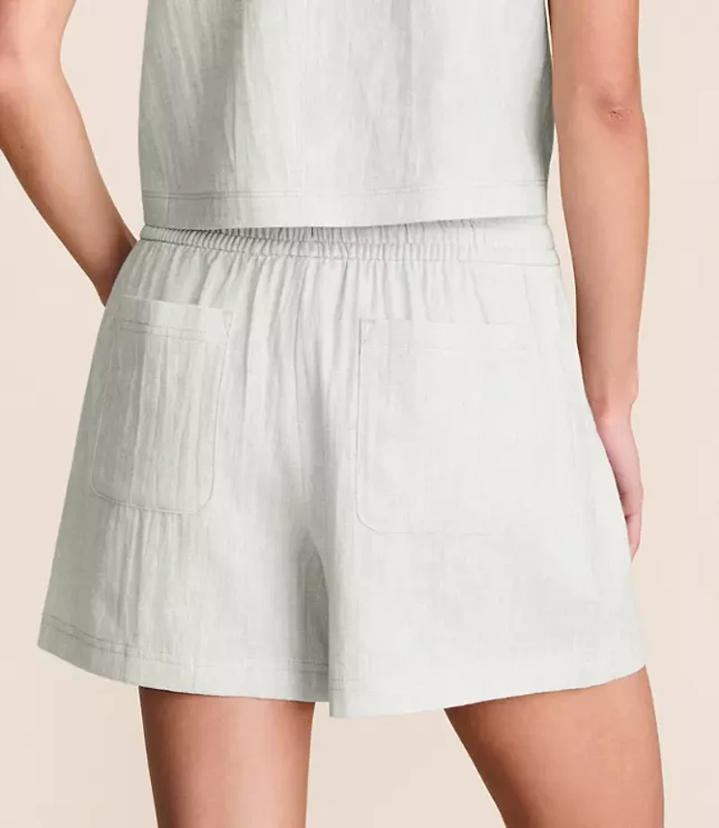 Lou & Grey Crosshatch Linen Cotton Shorts