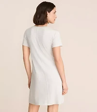 Lou & Grey Heathered Signaturesoft Mini Pocket Tee Dress