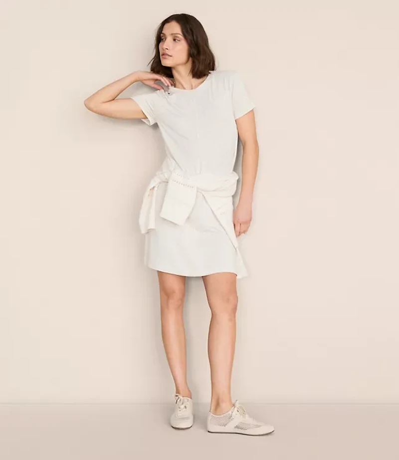 Lou & Grey Heathered Signaturesoft Mini Pocket Tee Dress