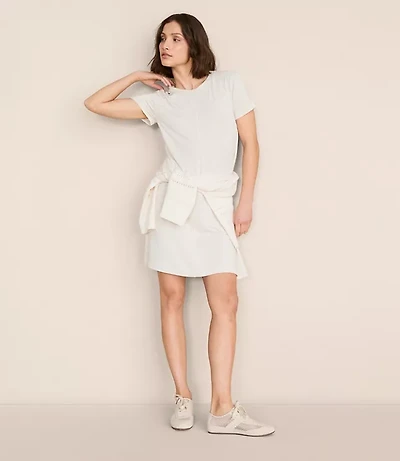 Lou & Grey Heathered Signaturesoft Mini Pocket Tee Dress