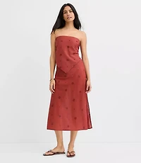 LOFT Beach Eyelet Midi Skirt