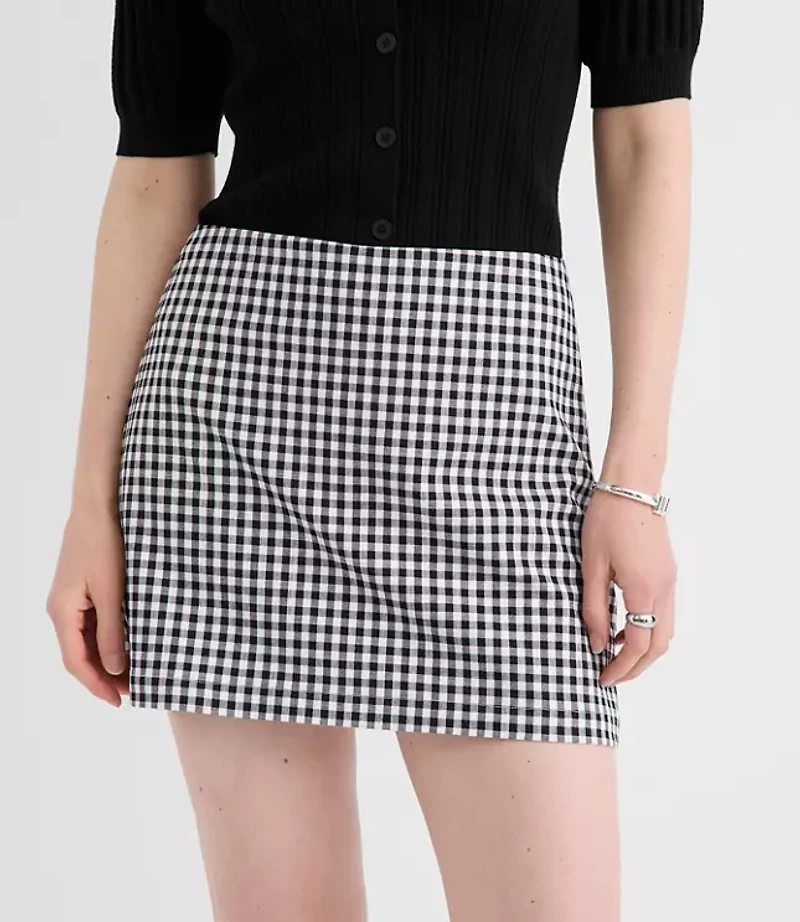 Gingham Modern Mini Skort