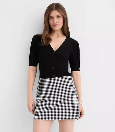 Gingham Modern Mini Skort