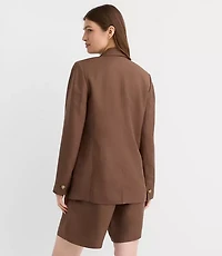 Petite Oversized Linen Blend Modern Blazer