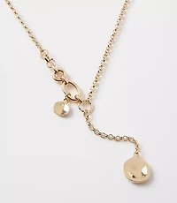 Coin Drop Chain Link Necklace