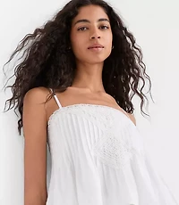 Petite Lace Pintucked Cami