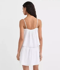 Petite Lace Pintucked Cami
