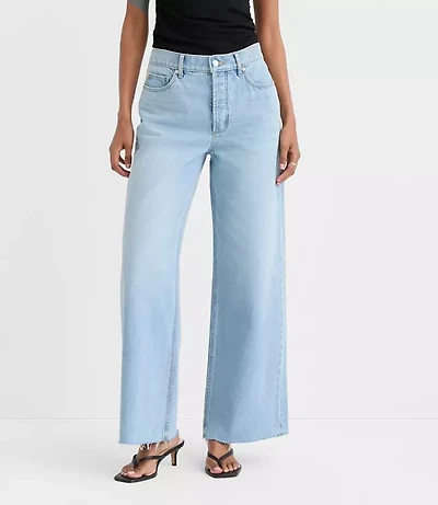 Rivete Tall Curvy Fresh Cut High Rise Relaxed Wide Leg Jeans Wave Wash