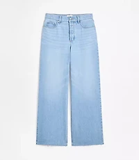 Rivete Petite Curvy Fresh Cut High Rise Relaxed Wide Leg Jeans Wave Wash