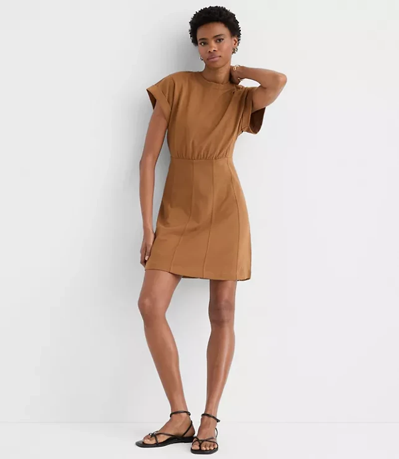 Petite Seamed Mini Tee Dress