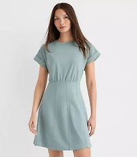Petite Seamed Mini Tee Dress