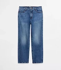 Rivete Short High Rise Straight Jeans Echo Wash