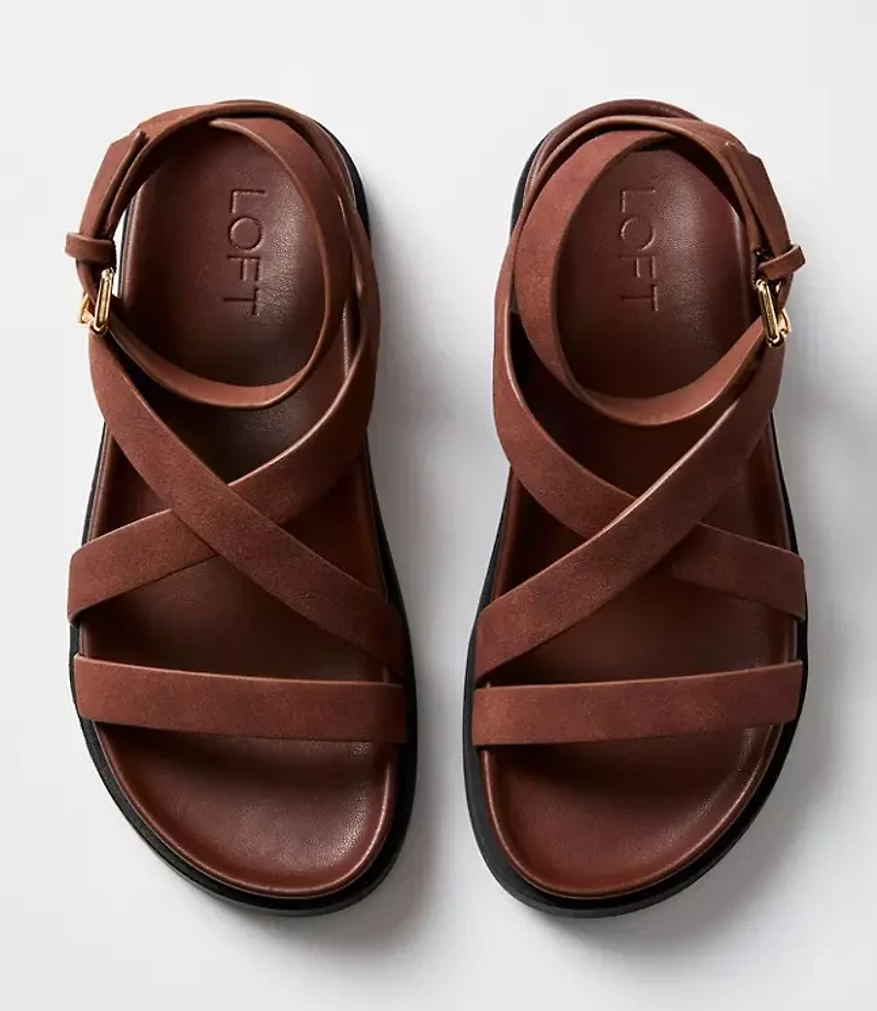 Molded Ankle Strap Sandals