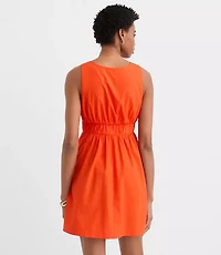 Petite Bow Poplin Mini Pocket Dress