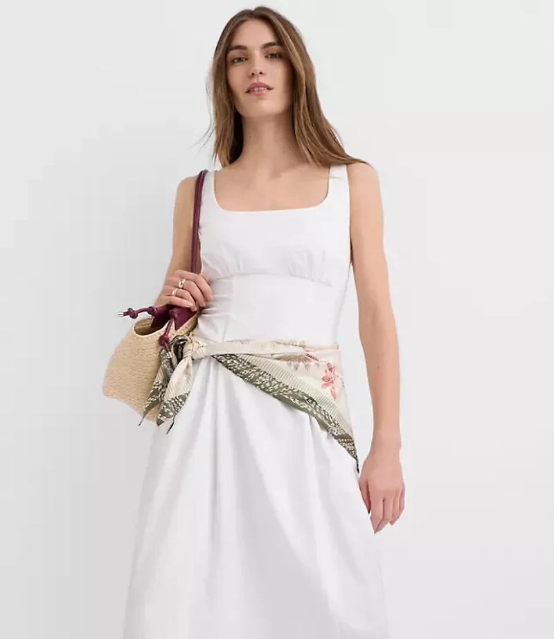 Petite Seamed Waist Midi Pocket Dress