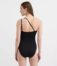 LOFT Beach Beaded One Shoulder Piece Swimsuit