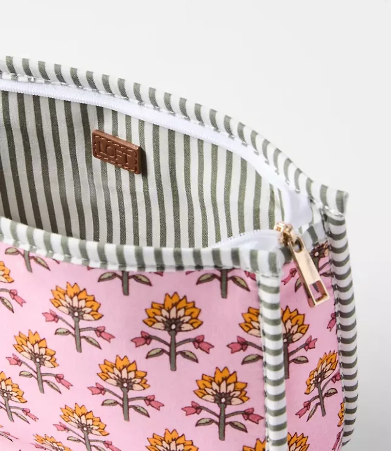 Garden Stripe Zip Pouch