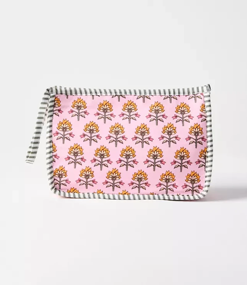 Garden Stripe Zip Pouch