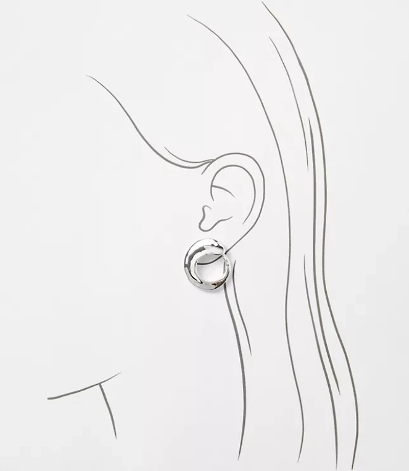LOFT Versa Open Hoop Earrings