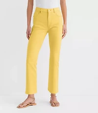 Rivete Petite High Rise Kick Crop Jeans Daffodil Bloom