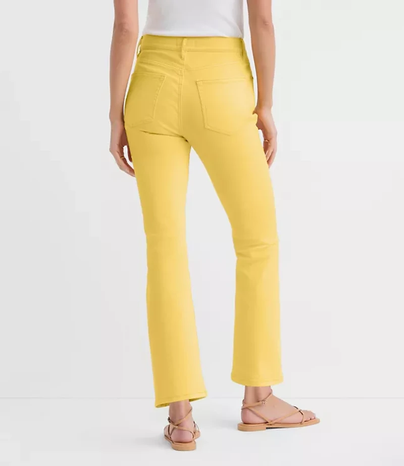 Rivete Petite High Rise Kick Crop Jeans Daffodil Bloom