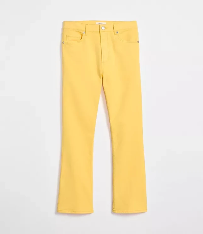 Rivete Petite High Rise Kick Crop Jeans Daffodil Bloom