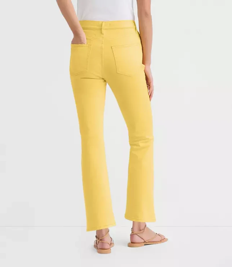 Rivete Petite Curvy High Rise Kick Crop Jeans Daffodil Bloom