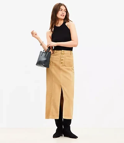 Utility Pocket Midi Skirt