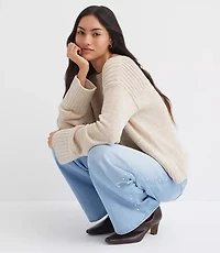 Ribtrim Boatneck Sweater