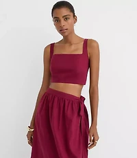 LOFT Beach Linen Cotton Square Neck Bralette