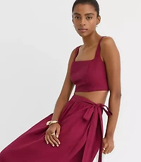 LOFT Beach Linen Cotton Square Neck Bralette