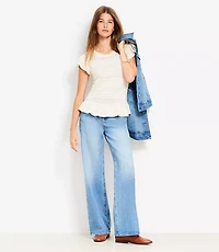 Pointelle Ruffle Sweater