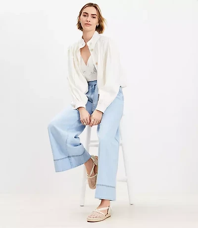 Petite Gathered Swing Jacket