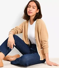 Tipped V-Neck Pocket Cardigan